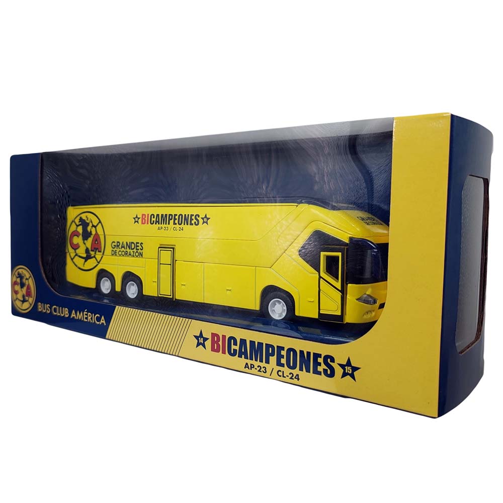 Club América Bicampeones Autobús Oficial del Equipo Miniatura de Colección 16287, vehículos de colección