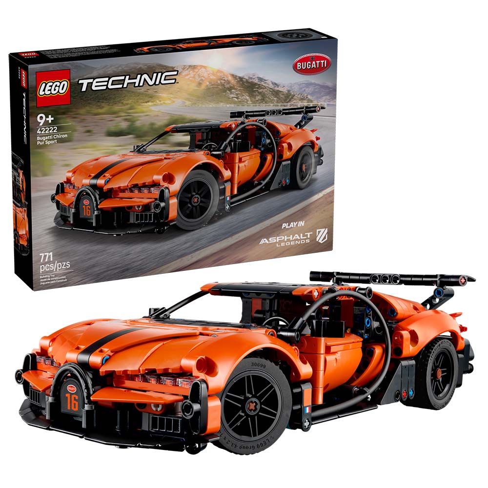LEGO Hipercoche Bugatti Chiron Pur Sport 42222, sets de construcción
