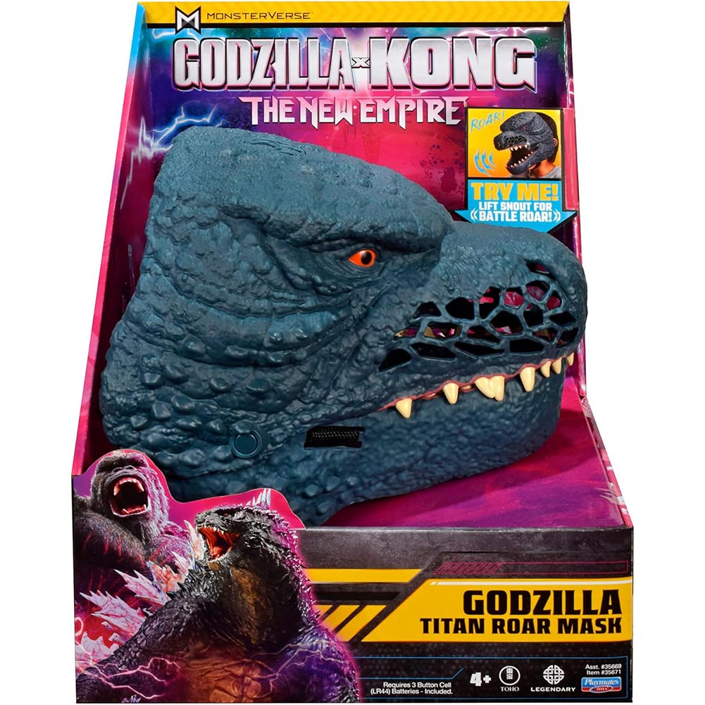 Godzilla X Kong Roleplay Mascara Con Sonidos 12025: Accesorio de juego de rol - Edad 4+