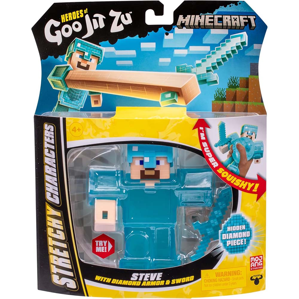 heroes of Goo Jit Zu Minecraft Steve Armadura de Diamante 15029: Figura de acción - Edad 4+