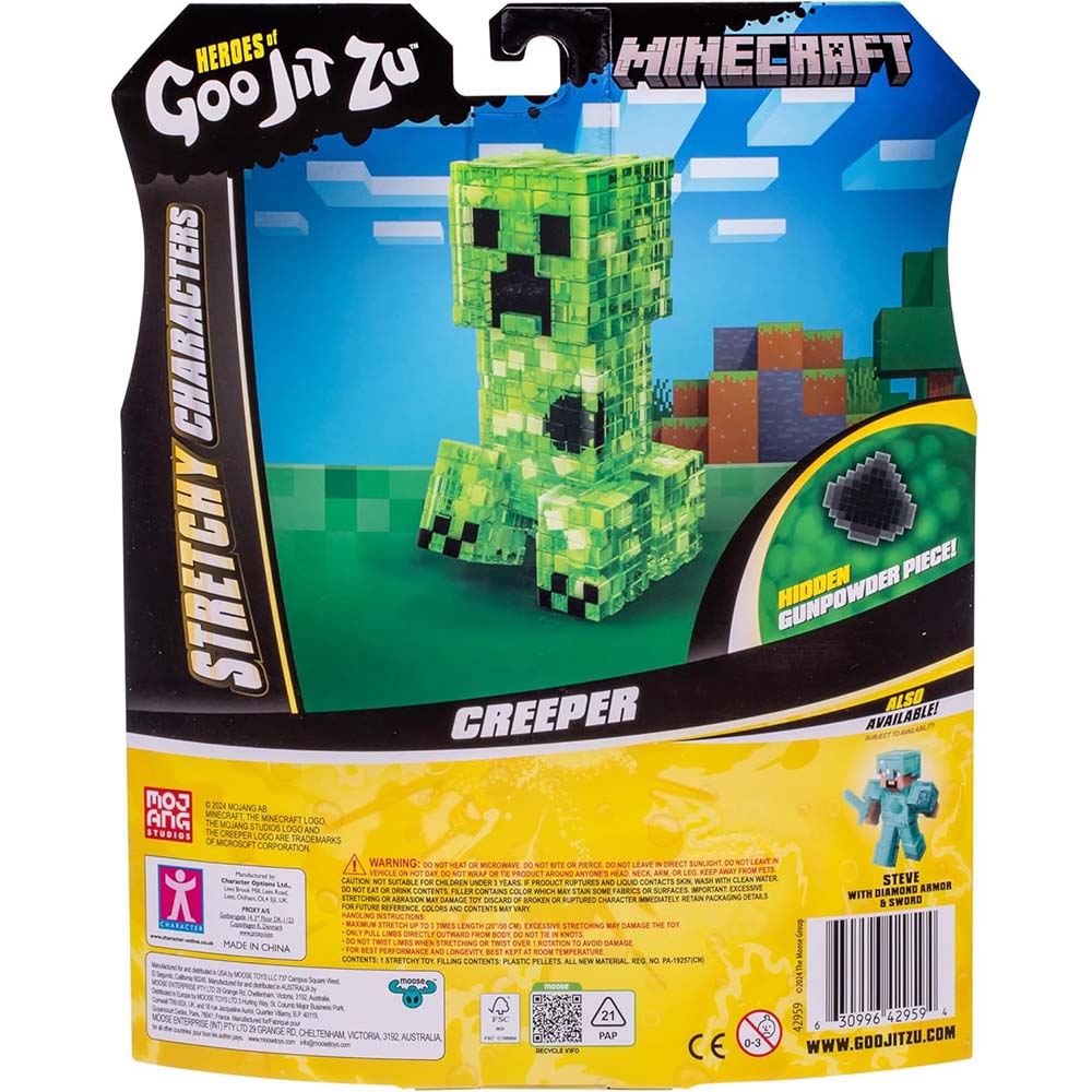 heroes of Goo Jit Zu Minecraft Creeper 15029: Figura de acción - Edad 4+