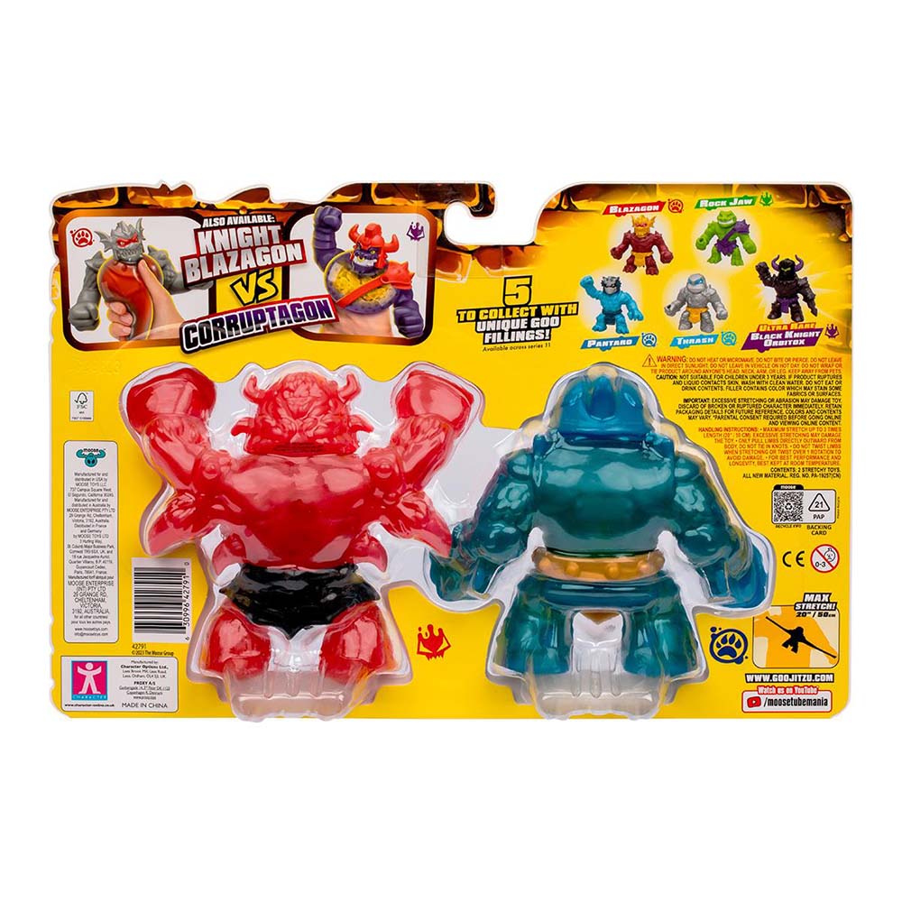 Heroes of Goo Jit Zu Goo Jitzu Stretch Strikers 2 Pack #02 15012: Paquete de 2 figuras - Edad 4+