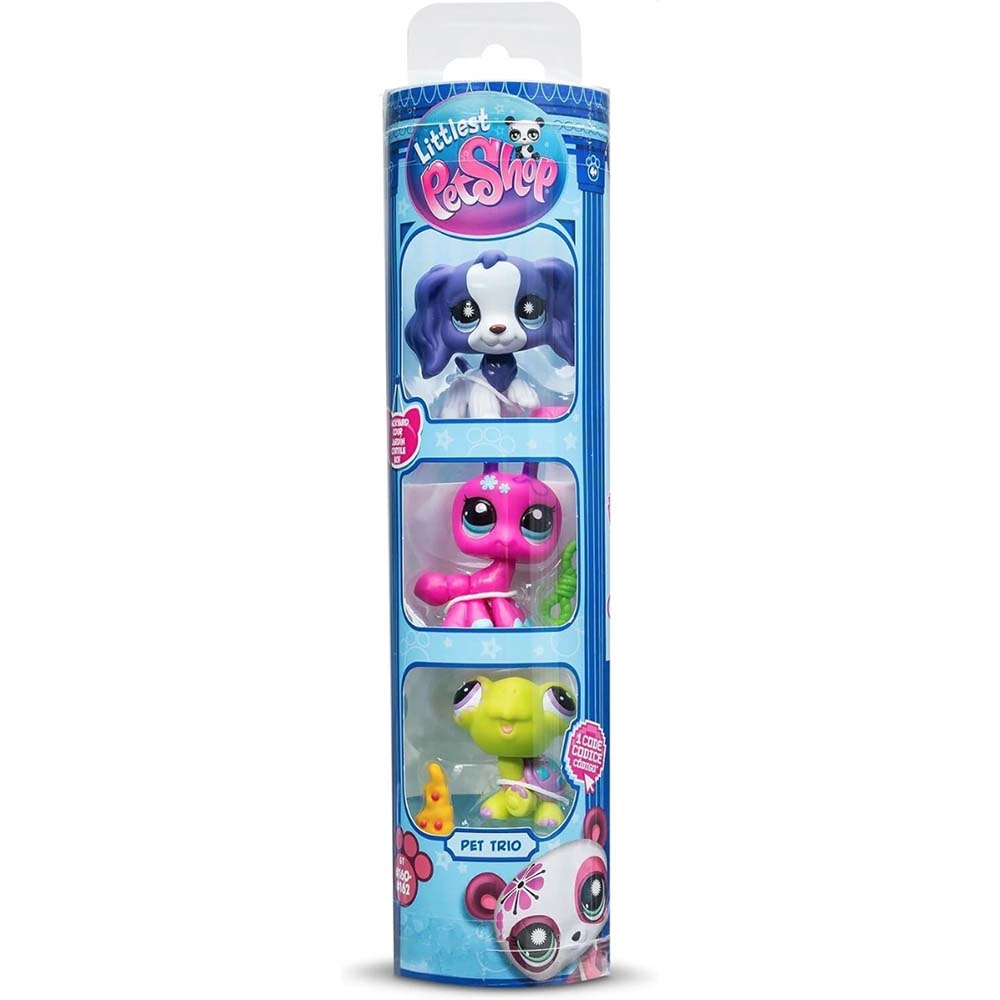 Littlest Pet Shop Series 3 Pet Trio Tube Backyard Pets 32061, figuras de animales