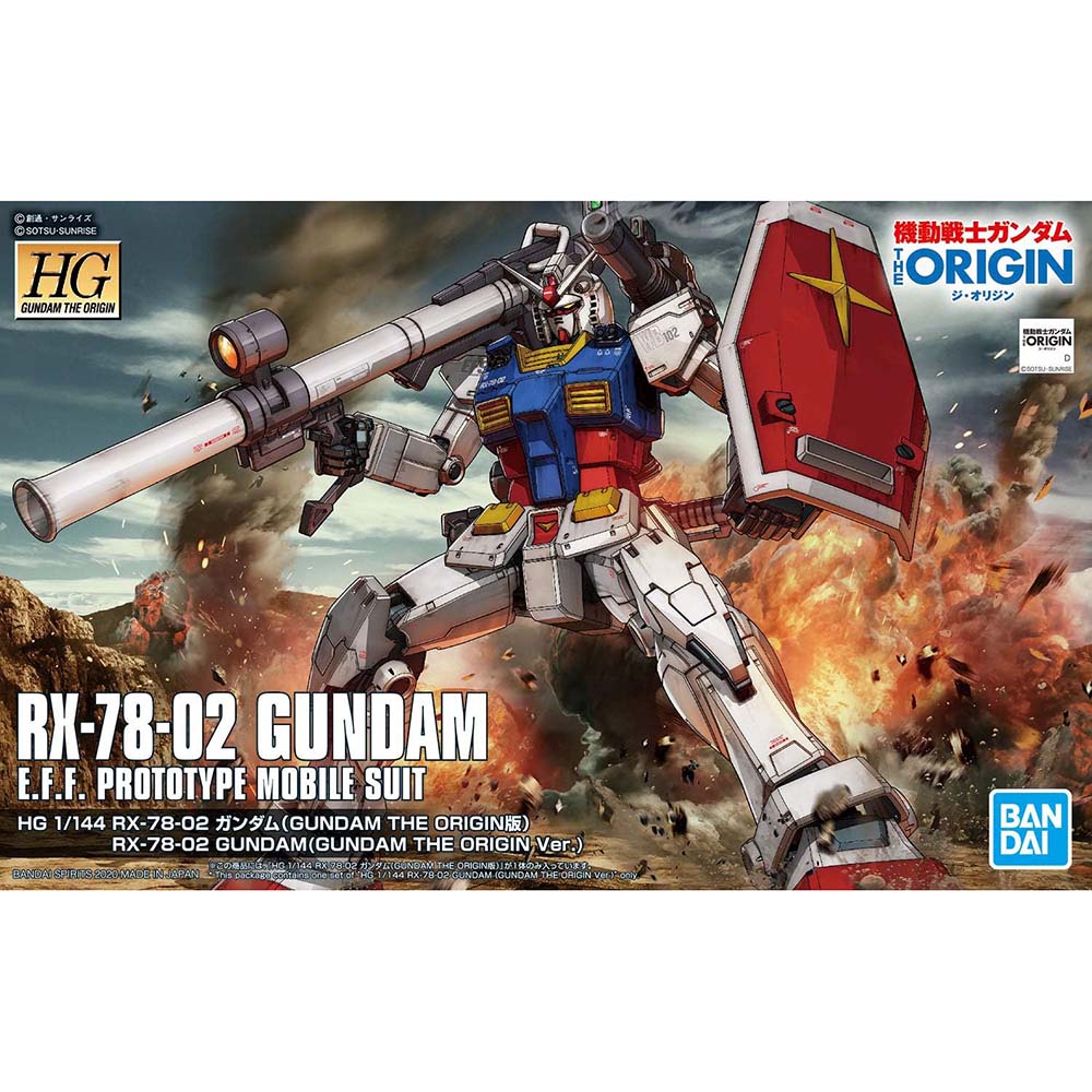 Bandai Hobby HG 1/144 Rx-78-02 Gundam The Origin Version, modelos para armar
