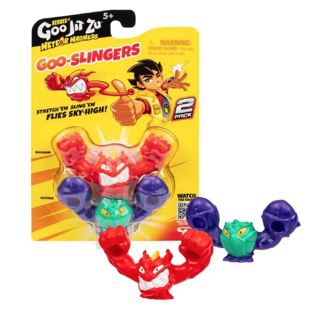 Heroes of Goo-Jit-Zu Series 13 Meteor Madness Goo Slingers Blazagon + Cacticus 2 Pack 15080