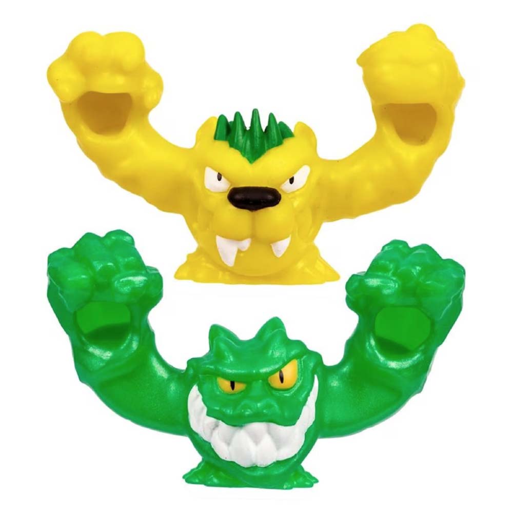 Heroes of Goo-Jit-Zu Series 13 Meteor Madness Goo Slingers Jagooar + Rock Jaw 2 Pack 15080, figuras de acción