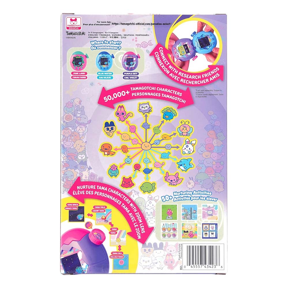 Tamagotchi Paradise Purpura 43420, juguetes interactivos