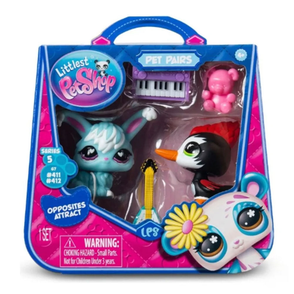 Littlest Pet Shop Pet Pairs Series 5 - Pájaro Carpintero & Conejo 32121