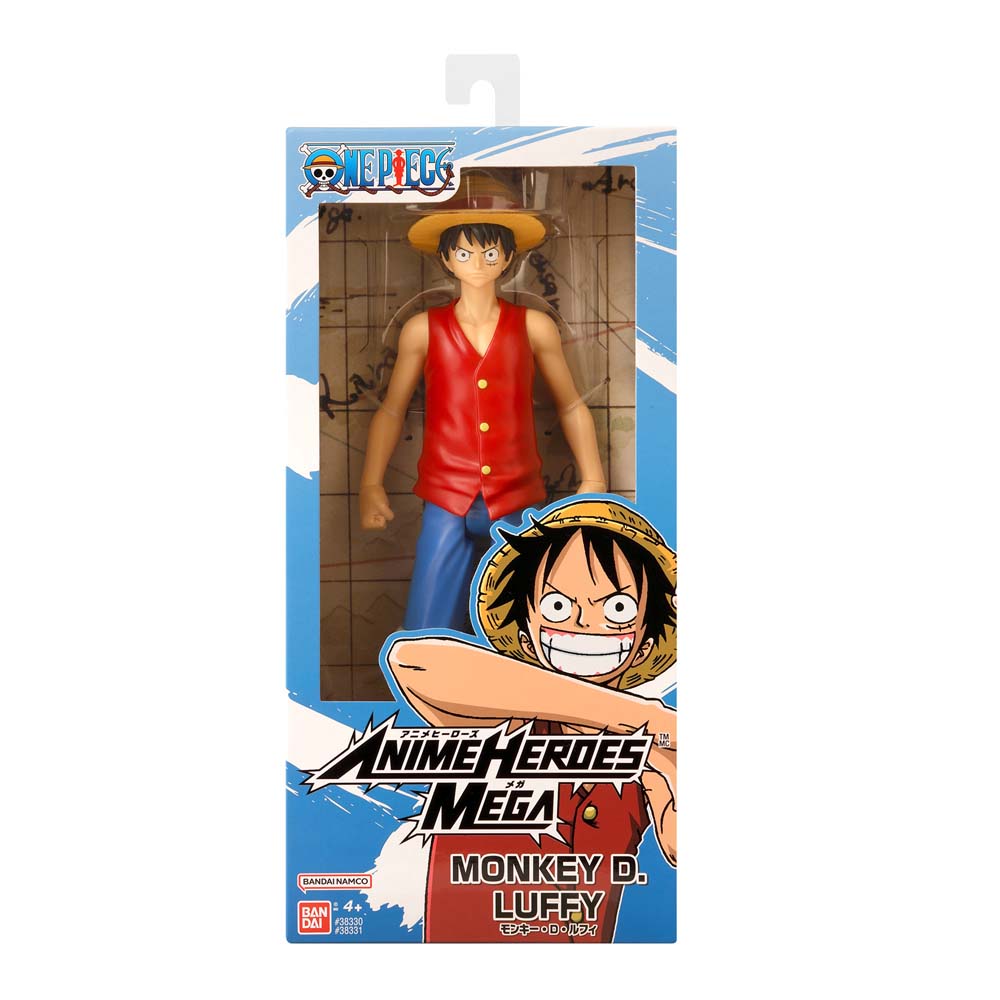 Bandai Anime Heroes Mega One Piece Monkey D. Luffy de 30 cm, figuras de acción