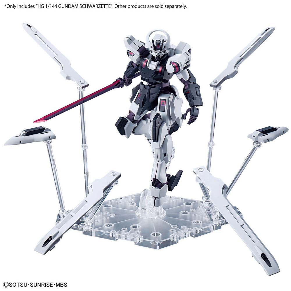 Bandai HG 1/144 Mobile Suit Gundam The Witch from Mercury 25 Gundam Schwarzette – Model Kit Gunpla, modelos para armar