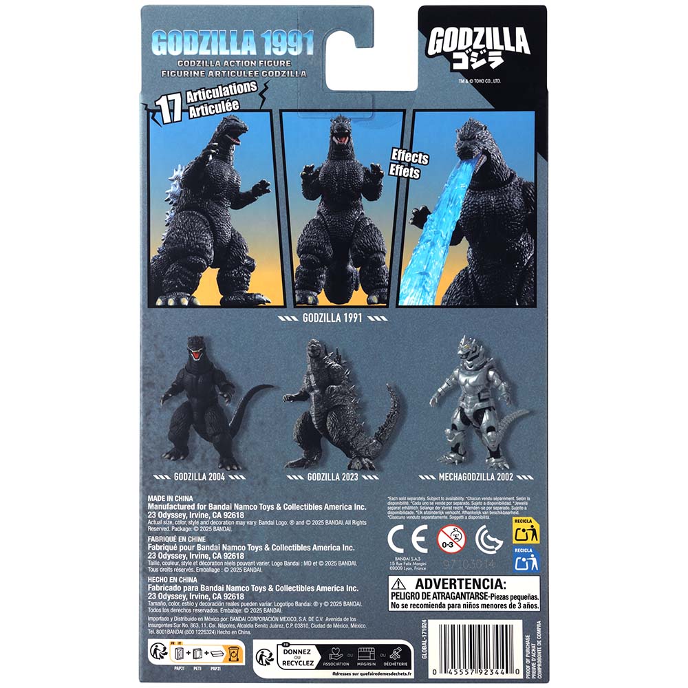 Bandai Namco Godzilla 1991 de 15 cm 92344, figuras de acción
