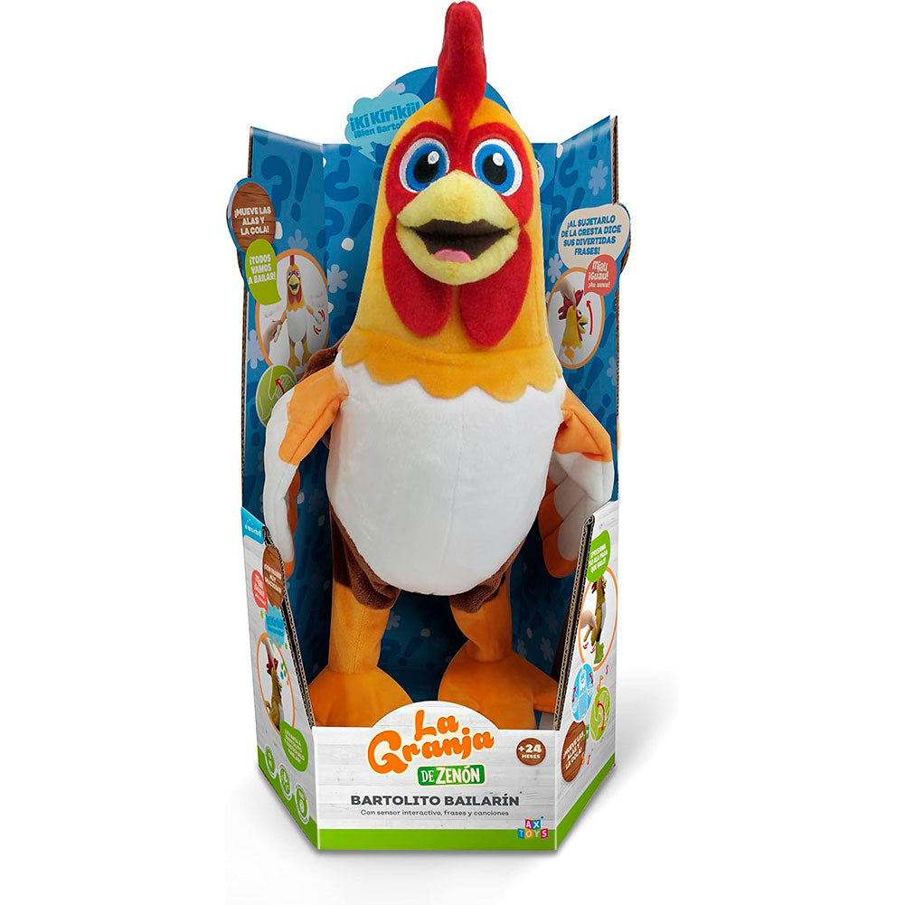 La Granja de Zenón: Peluche Interactivo Bartolito Bailarín de 40 cm con Canciones y Movimiento - Edad 2+