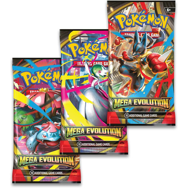 Pokémon TCG: Triple Pack Mega Evolución con Carta Promocional de Psyduck – Versión en Español