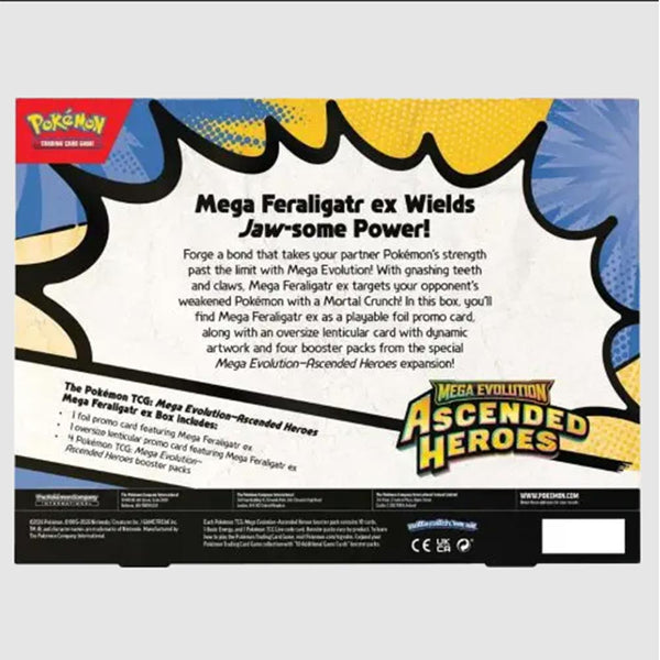 PokemonTCG: Mega Evolution Ascended Heroes - Mega Feraligatr ex Box en Ingles
