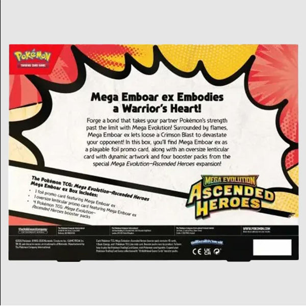 PokemonTCG: Mega Evolution Ascended Heroes - Mega Emboar ex Box en Ingles