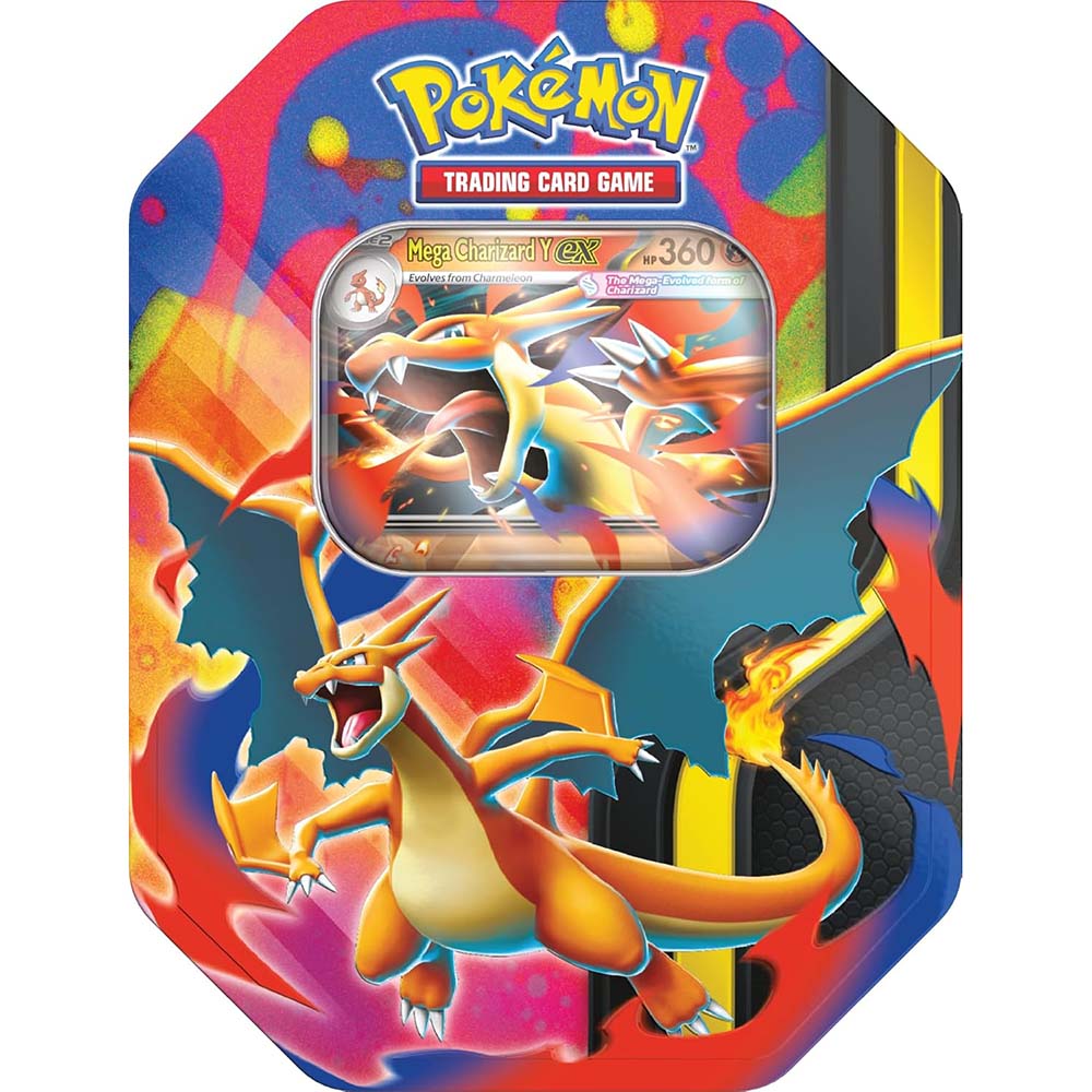 Pokémon TCG: Mega Charizard Y Tin (Cartas en Español)