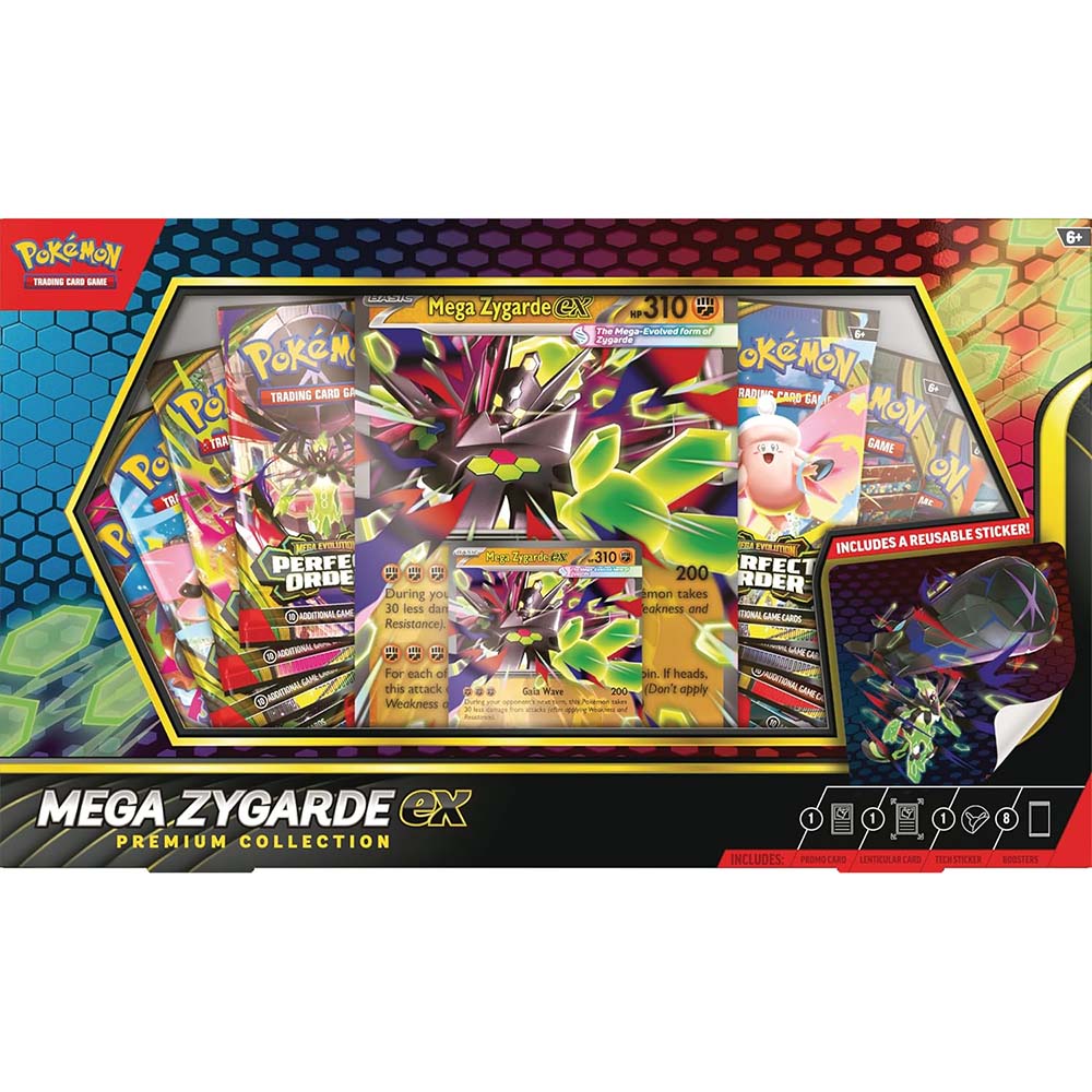 Pokémon TCG: Mega Zygarde Ex Premium Collection 2026 (Cartas en Español)