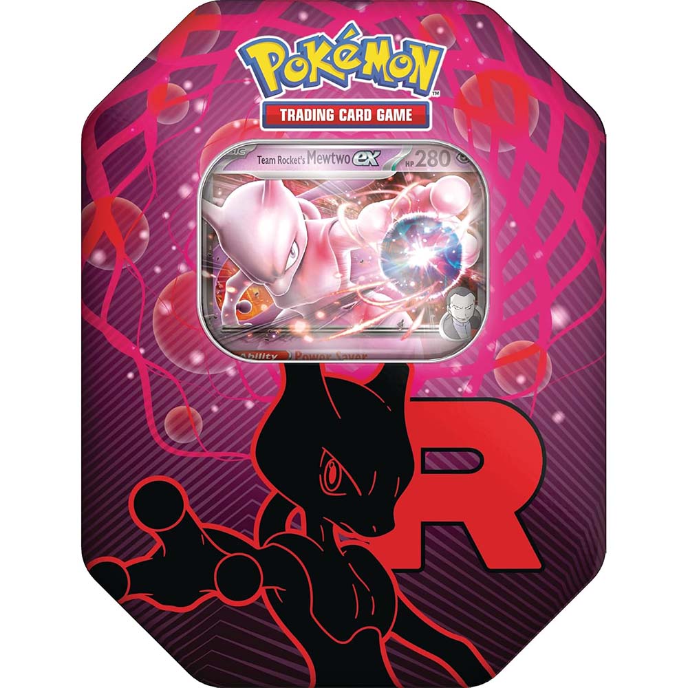 Pokémon TCG: Team Rocket’s Mewtwo ex Tin (Cartas en Español)