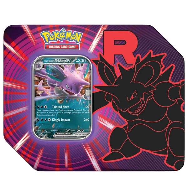 Pokémon TCG: Team Rocket’s Nidoking ex Tin (Cartas en Español)