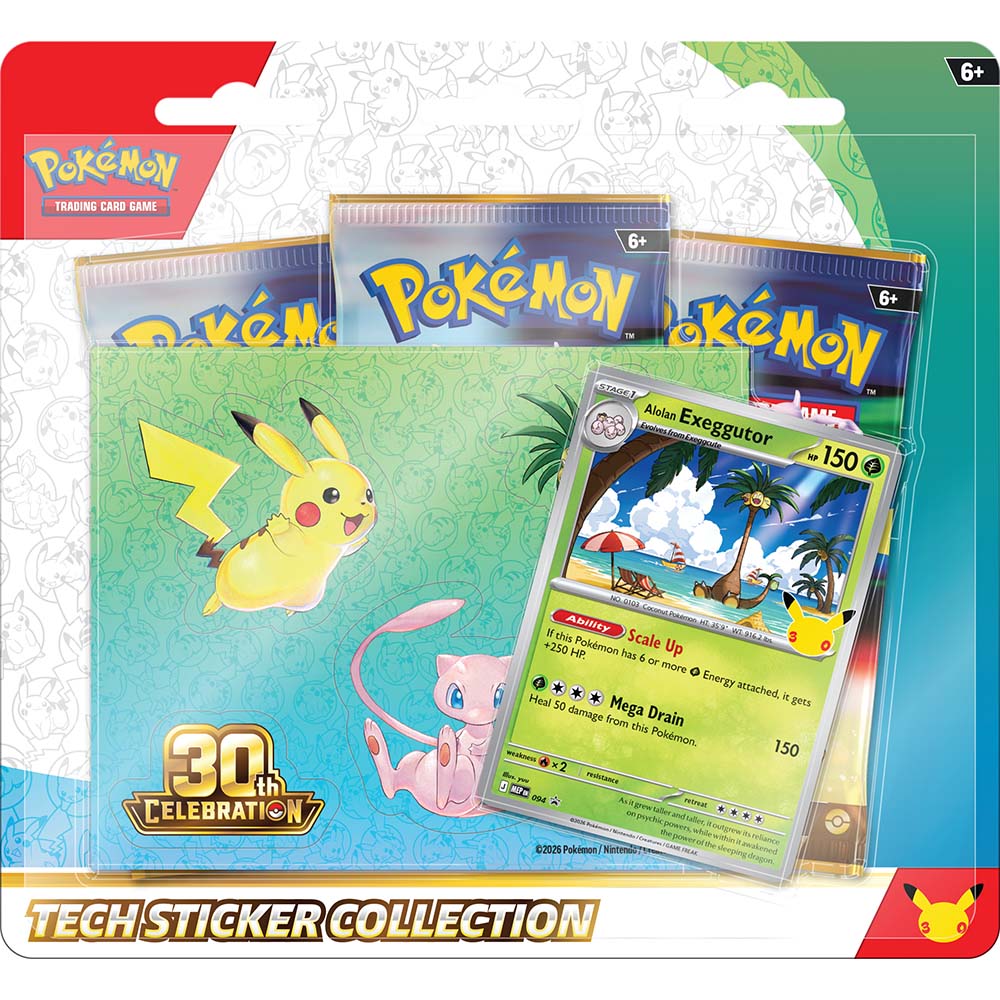 Pokémon TCG: 30th Celebration Tech Sticker Collection Alolan Exeggutor (Cartas en Inglés)