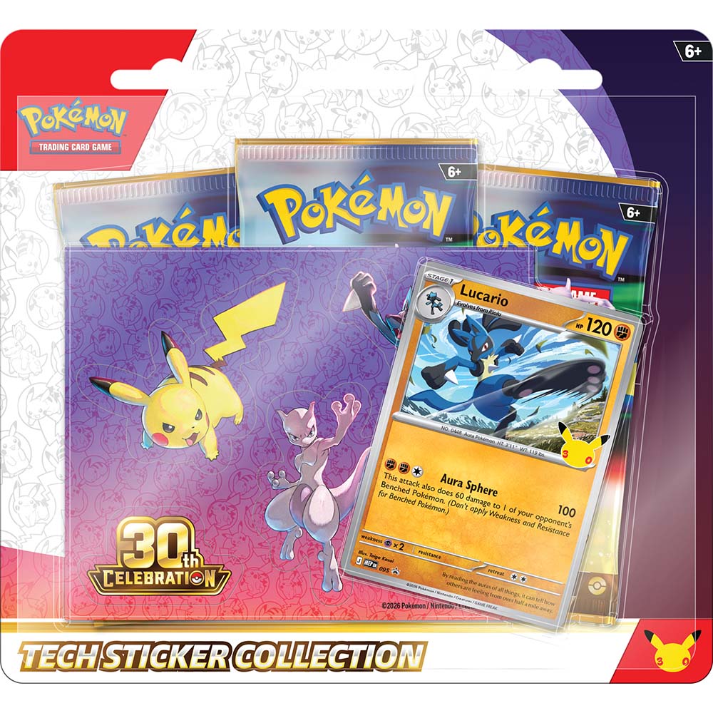 Pokémon TCG: 30th Celebration Tech Sticker Collection Lucario (Cartas en Inglés)