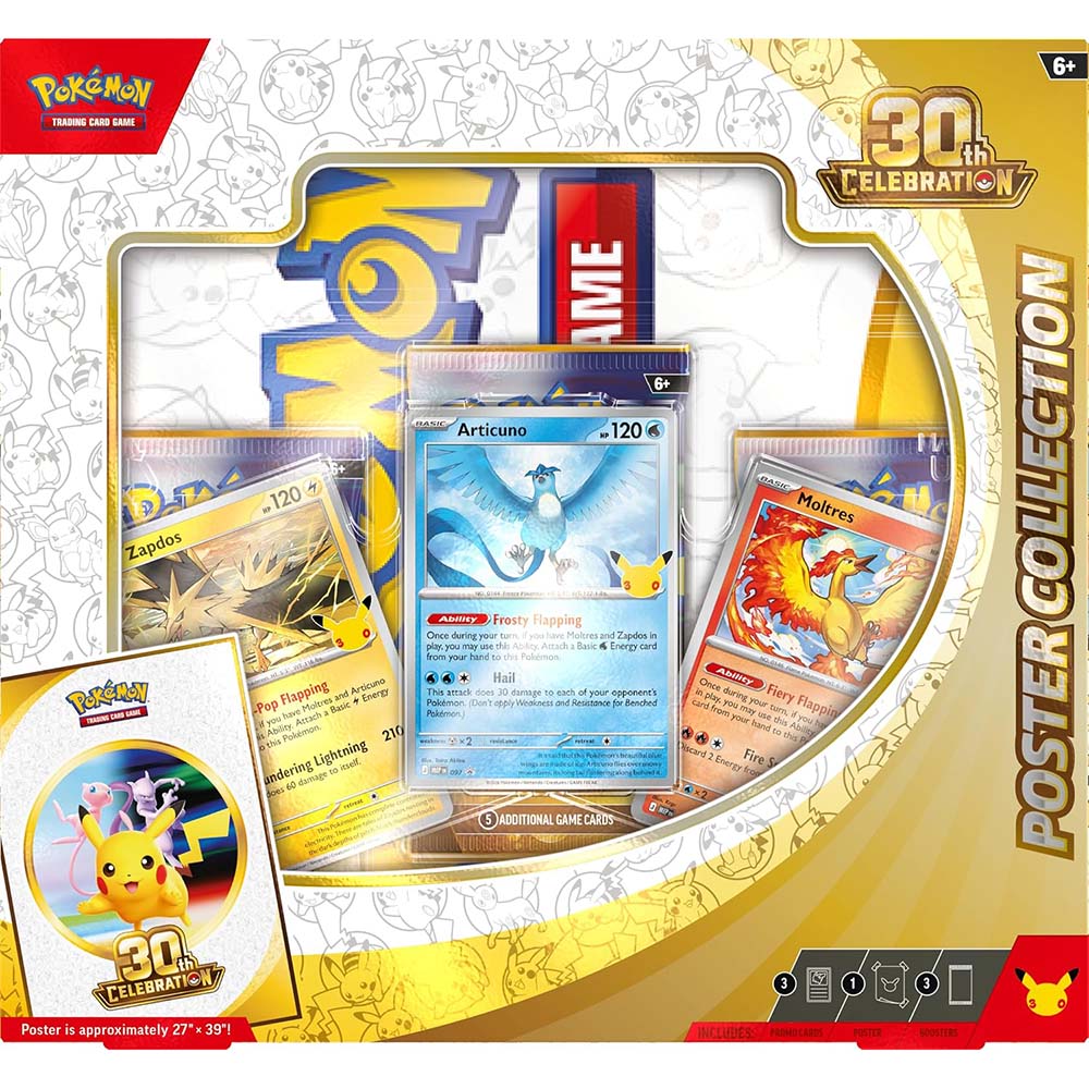 Pokémon TCG: 30th Celebration – Poster Collection (Cartas en Inglés)