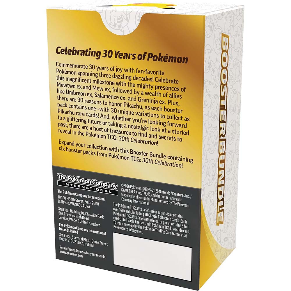 Pokémon TCG: 30th Celebration Booster Bundle –