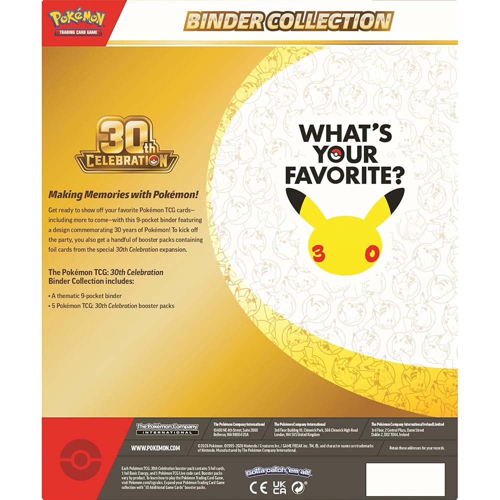 Pokémon TCG: 30th Celebration Binder Collection