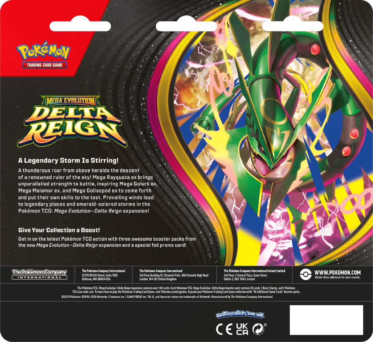 Pokémon TCG Megaevolución-Dominio Delta: 3-Pack Blister