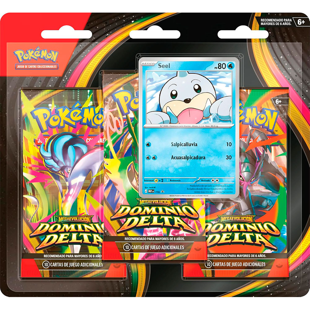 Pokémon TCG Megaevolución-Dominio Delta: 3-Pack Blister
