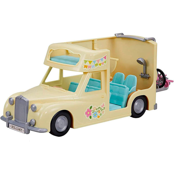 Sylvanian Families Family Campervan: Vehículo de Campamento con 19 Piezas - Edad 3+