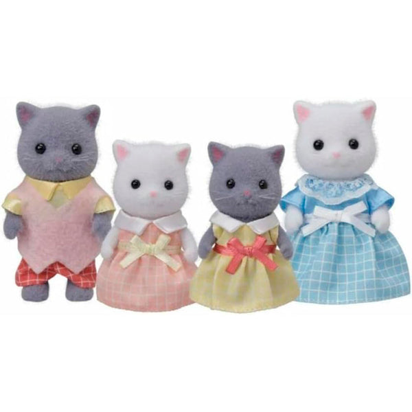 Sylvanian Families Familia Gato Persa: Set de 4 Figuras Articuladas - Edad 3+