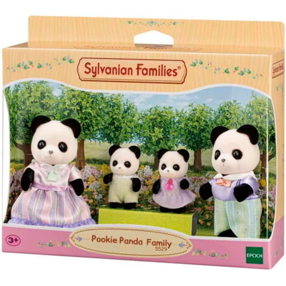 Sylvanian Families Familia Pookie Panda: Set de 4 Figuras Articuladas - Edad 3+