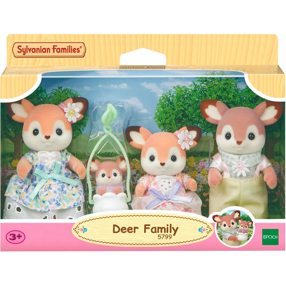 Sylvanian Families Familia Ciervo: Set de 4 Figuras de Animales, Edad 3+