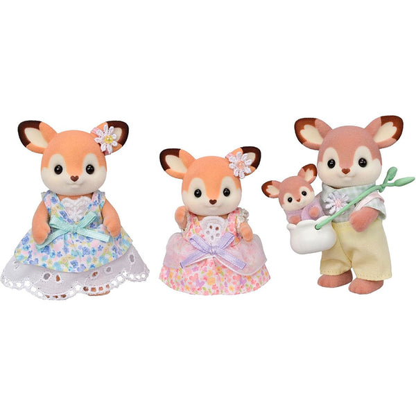 Sylvanian Families Familia Ciervo: Set de 4 Figuras de Animales, Edad 3+