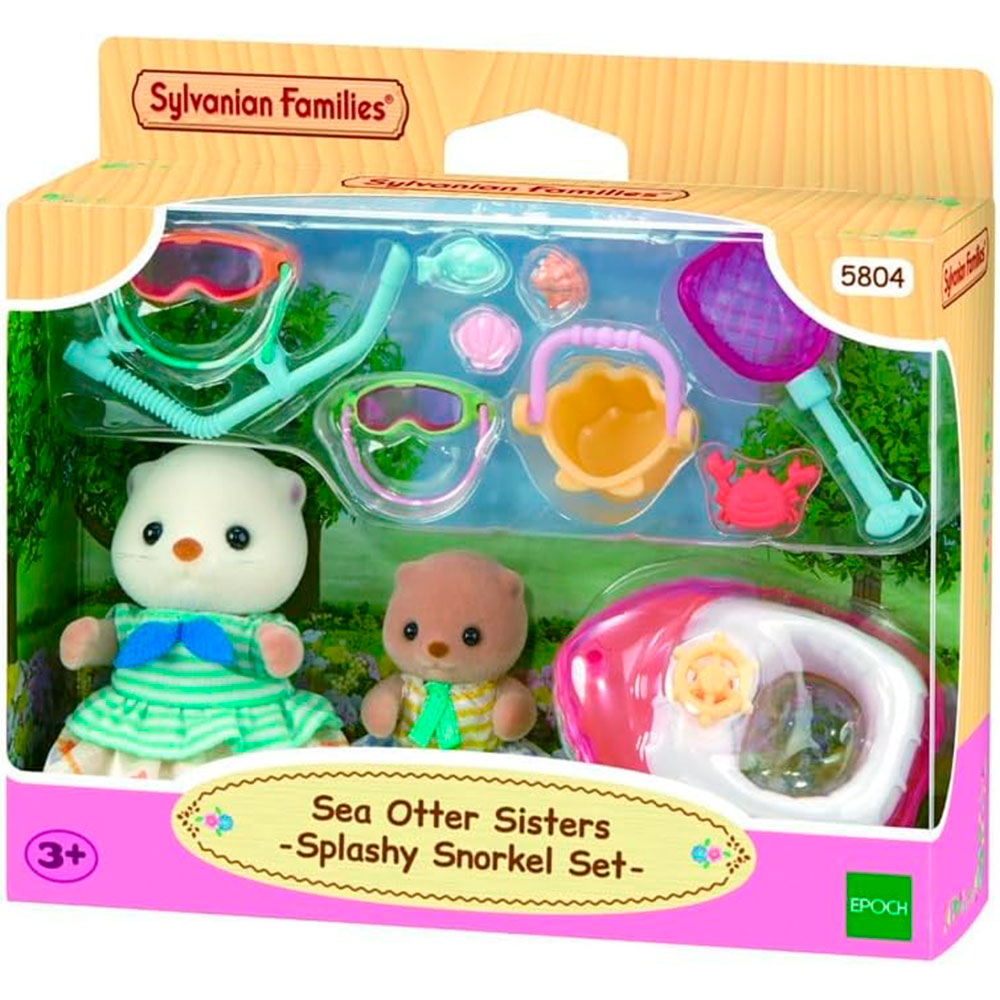 Sylvanian Families Nutria Marina Snorkel Set: Set con 2 Figuras y Accesorios Marinos - Edad 3+