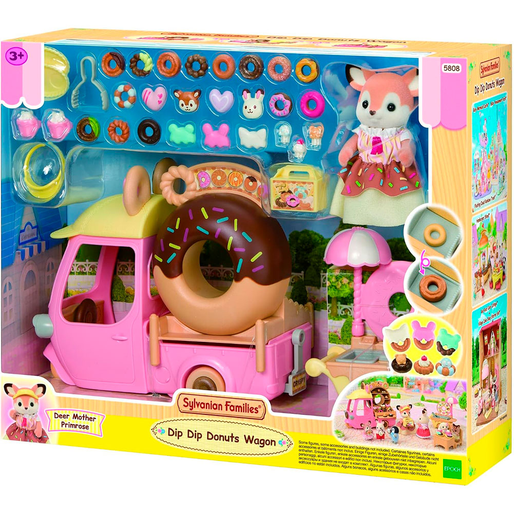 Sylvanian Families El Carrito de Donuts: Set con Figura y Más de 30 Accesorios - Edad 3+