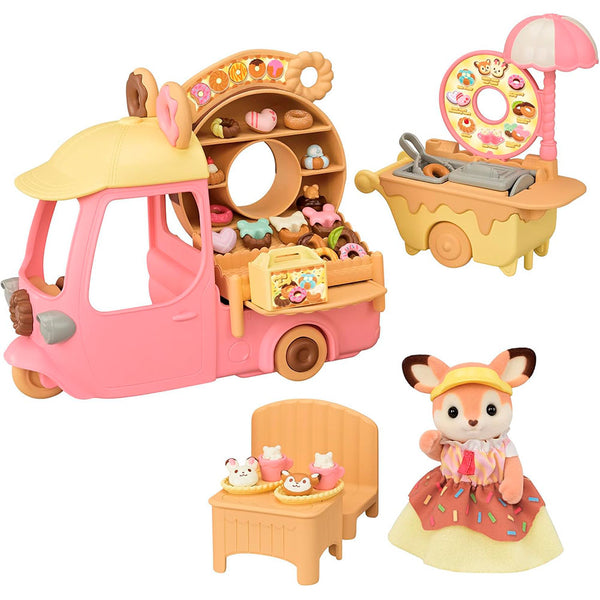 Sylvanian Families El Carrito de Donuts: Set con Figura y Más de 30 Accesorios - Edad 3+