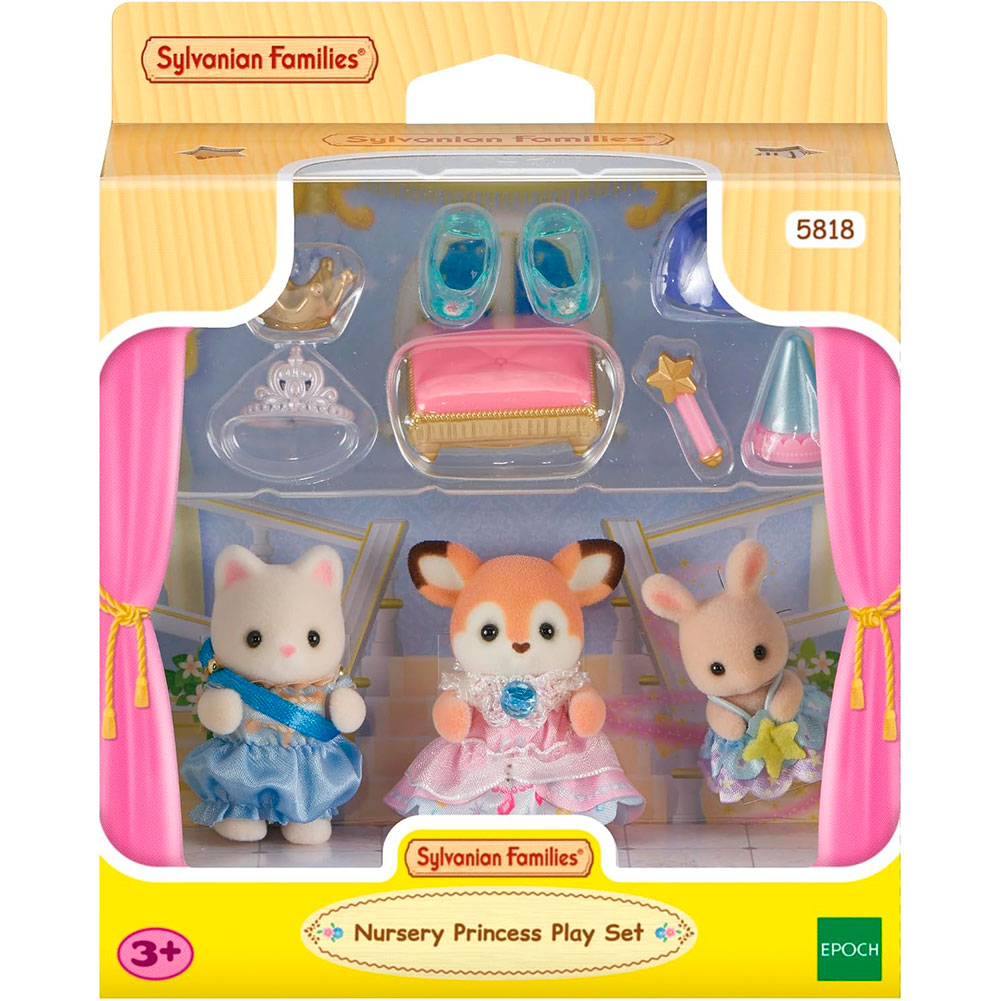 Sylvanian Families Nursery Princess Play Set: Set de 3 Figuras con Disfraces - Edad 3+