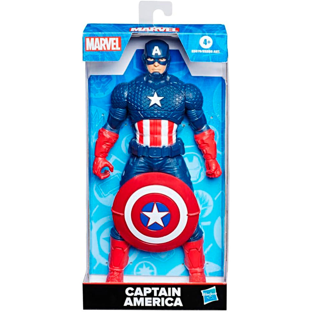 Marvel Mighty Hero Series Capitán América: Figura de Acción Articulada de 22.5 cm con Escudo - Edad 4+