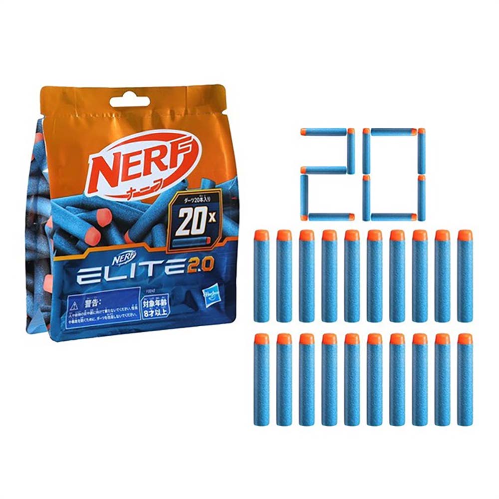 Dardos Nerf Elite 2.0 (paquete de 20) F0040, recargas para lanzadores