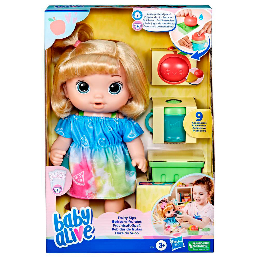 Baby Alive Bebidas de Frutas F7356: Muñeca - Edad 3+