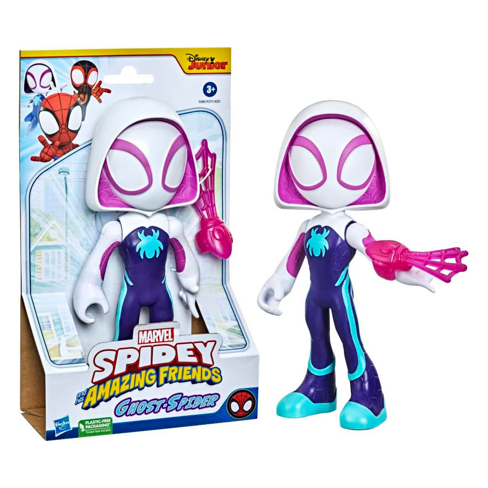 Marvel Spidey Amazing Friends Supersized Ghost Spider F3987: Figura de acción - Edad 3+