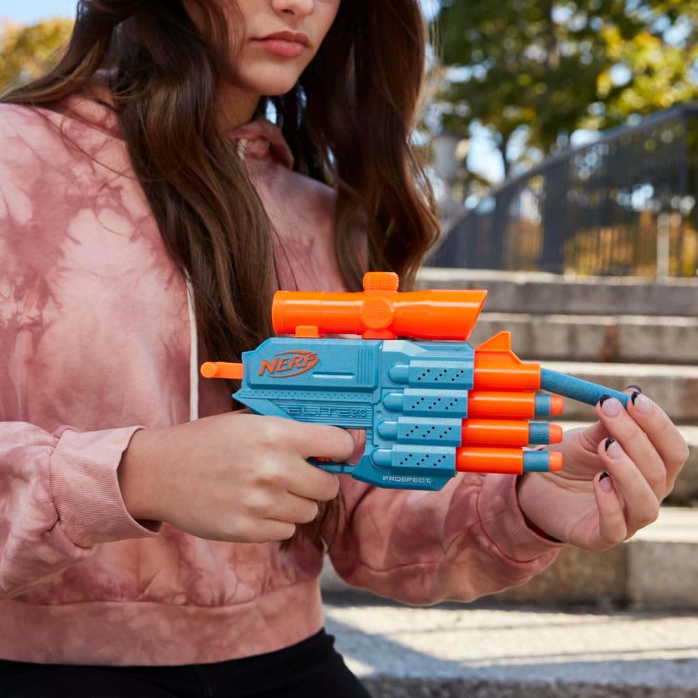 NERF Lanzador Elite 2.0 Prospect QS-4 F4190, lanzadores de juguete