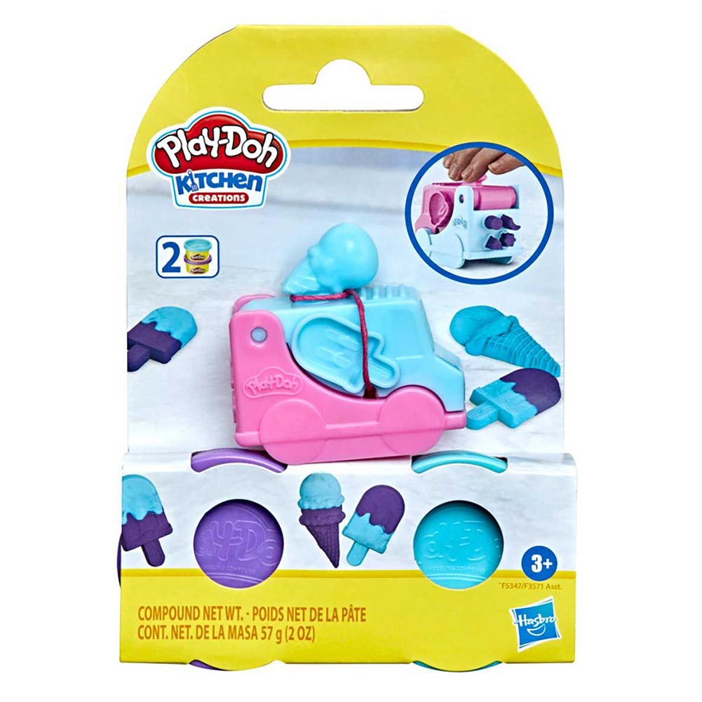 Play-Doh Mini Food Truck Playset Azul F3571: Set de masa moldeable - Edad 3+