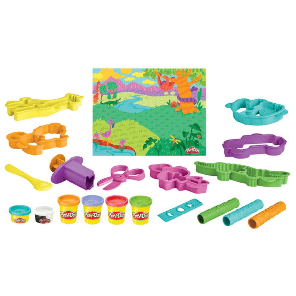 Play Doh Set de Animales Coloridos F7213: Set de masa moldeable - Edad 3+