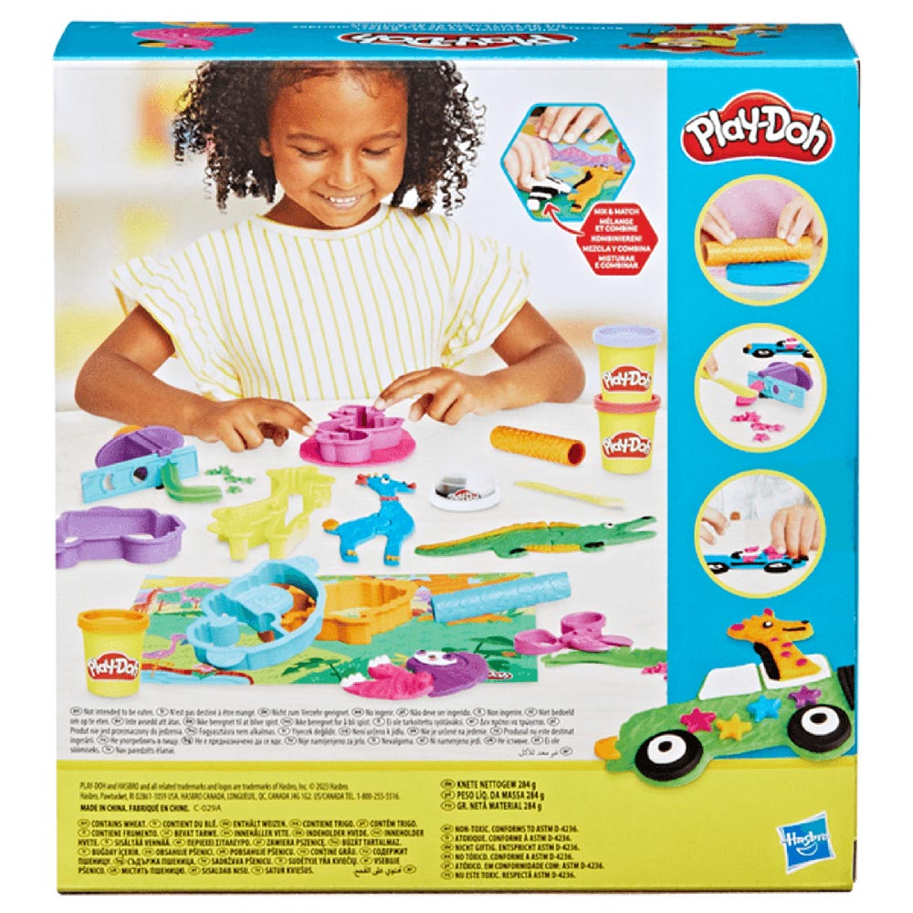 Play Doh Set de Animales Coloridos F7213: Set de masa moldeable - Edad 3+