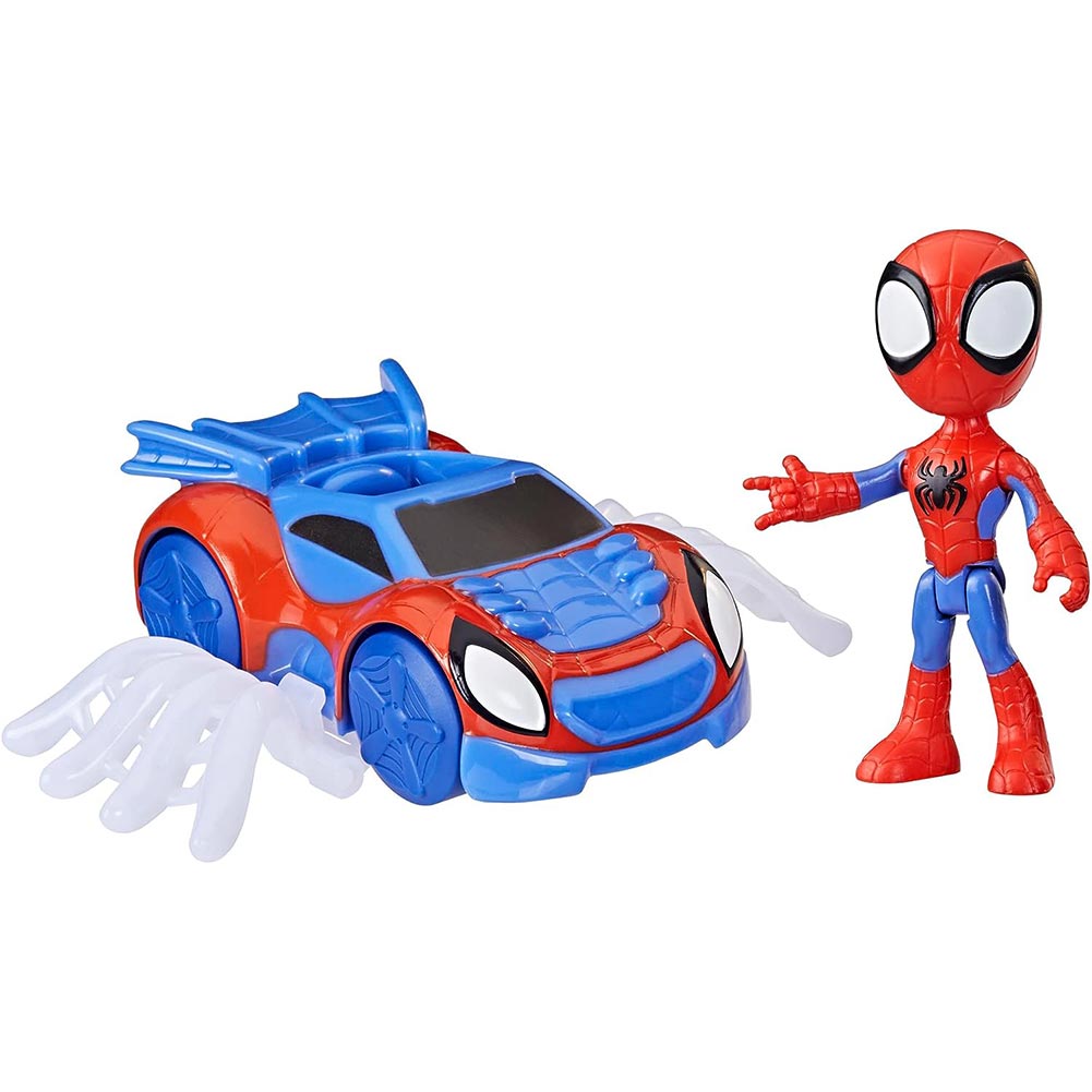 Marvel Spidey Amazing Friends Spider-Man Bólido Arácnido F7454: Figura de acción - Edad 3+