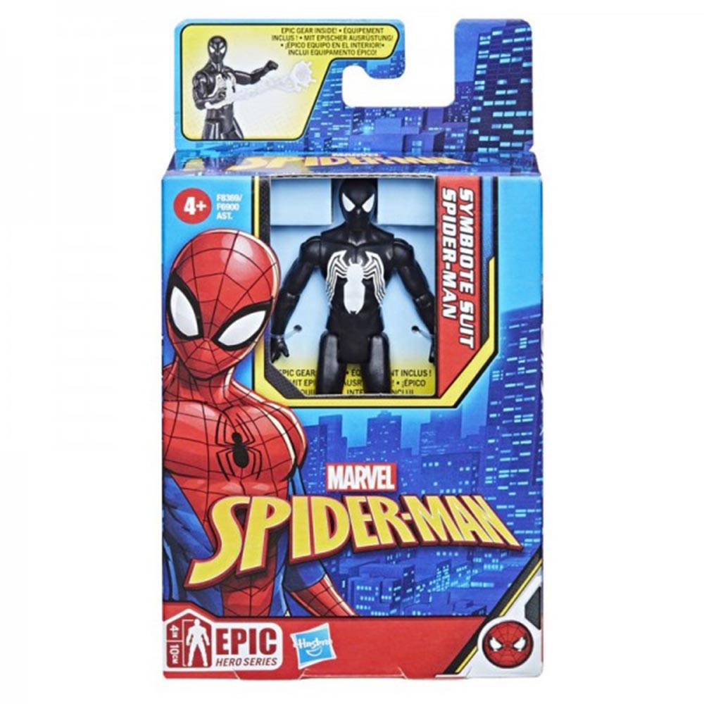Marvel 4in Black Suit Spiderman F8369: Figura de 4 pulgadas - Edad 4+
