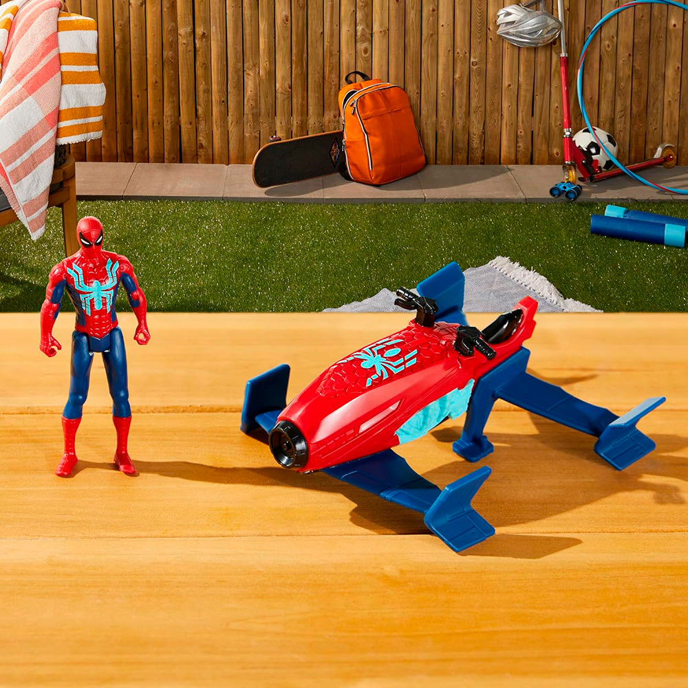 Marvel Spider-Man Web Splashers Vehicle F8967: Figura de acción - Edad 4+
